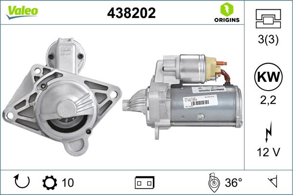 Valeo 438202 - Starter aaoparts.ro