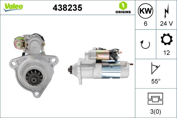 VALEO 438 235 - Starter aaoparts.ro