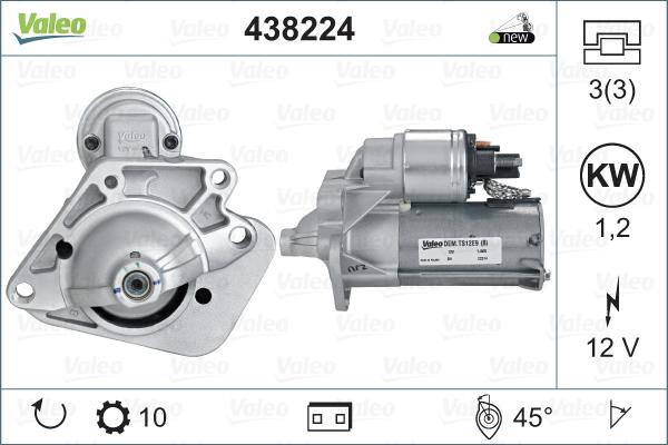 Valeo 438224 - Starter aaoparts.ro