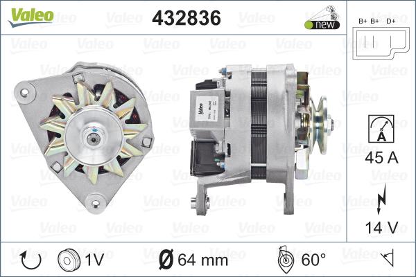 Valeo 432836 - Generator / Alternator aaoparts.ro