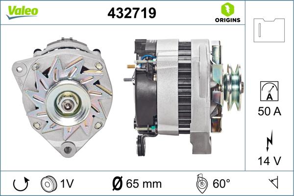 VALEO 432719 - Generator / Alternator aaoparts.ro