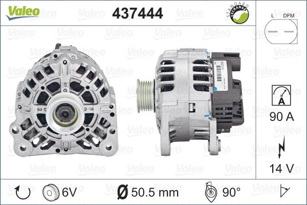 Valeo 437444 - Generator / Alternator aaoparts.ro