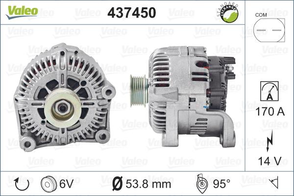 Valeo 437450 - Generator / Alternator aaoparts.ro