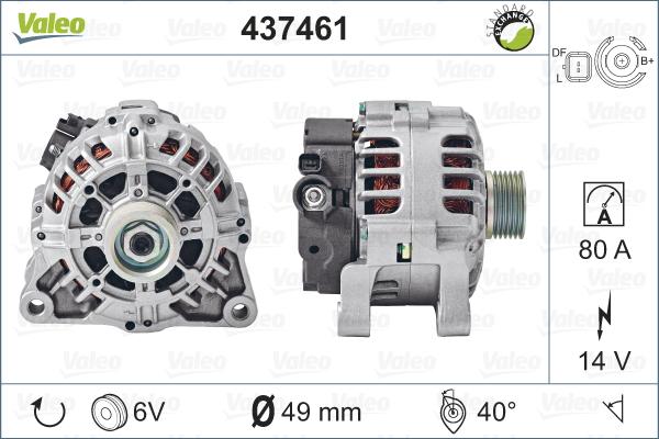 Valeo 437461 - Generator / Alternator aaoparts.ro