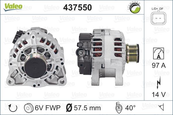 Valeo 437550 - Generator / Alternator aaoparts.ro