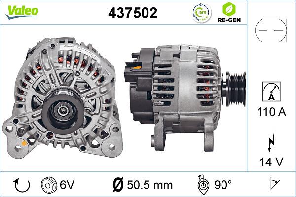 VALEO 437502 - Generator / Alternator aaoparts.ro