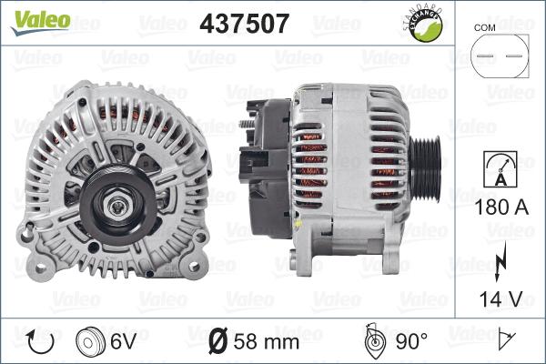 Valeo 437507 - Generator / Alternator aaoparts.ro