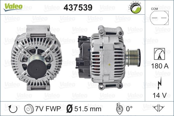 Valeo 437539 - Generator / Alternator aaoparts.ro