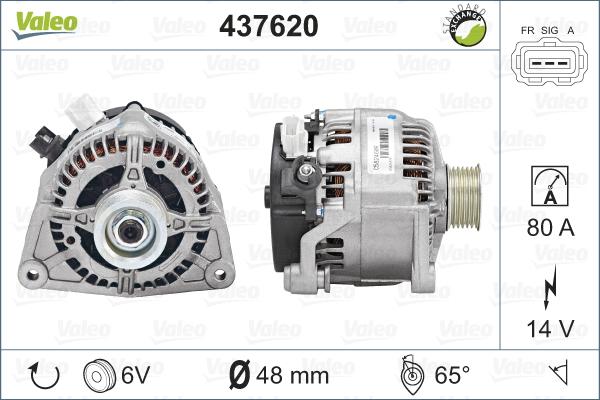 Valeo 437620 - Generator / Alternator aaoparts.ro