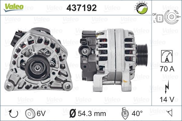 Valeo 437192 - Generator / Alternator aaoparts.ro