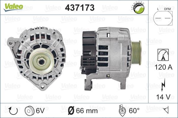 Valeo 437173 - Generator / Alternator aaoparts.ro