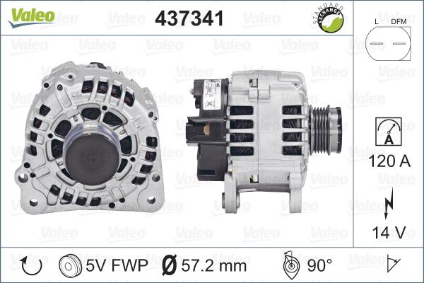 Valeo 437341 - Generator / Alternator aaoparts.ro