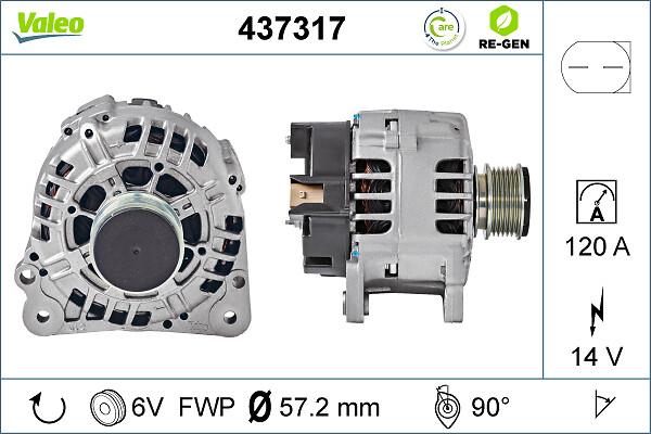 VALEO 437317 - Generator / Alternator aaoparts.ro