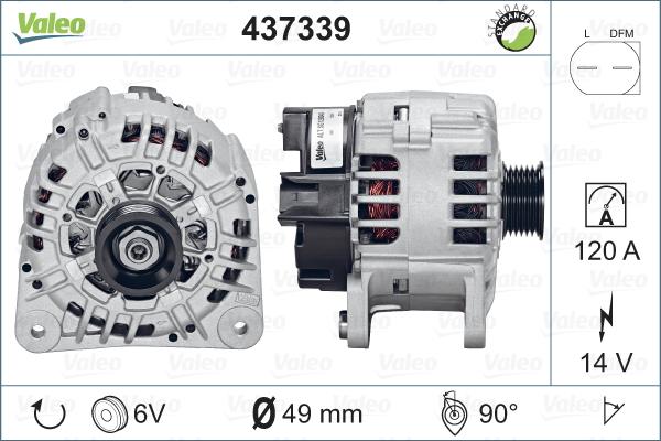 Valeo 437339 - Generator / Alternator aaoparts.ro