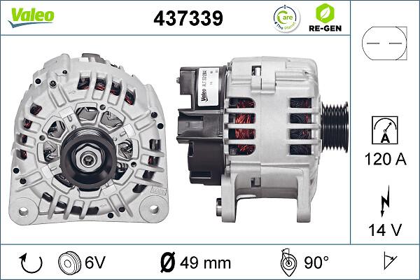 VALEO 437339 - Generator / Alternator aaoparts.ro