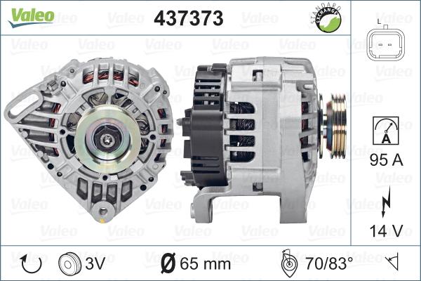 Valeo 437373 - Generator / Alternator aaoparts.ro