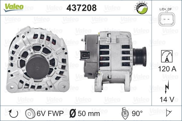 Valeo 437208 - Generator / Alternator aaoparts.ro