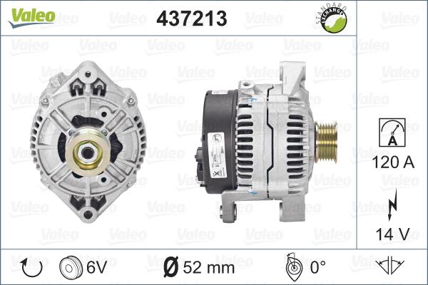 Valeo 437213 - Generator / Alternator aaoparts.ro