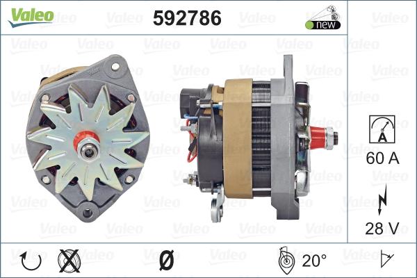 Valeo 592786 - Generator / Alternator aaoparts.ro