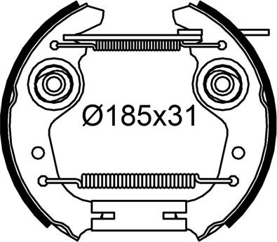 Valeo 554919 - Set saboti frana aaoparts.ro