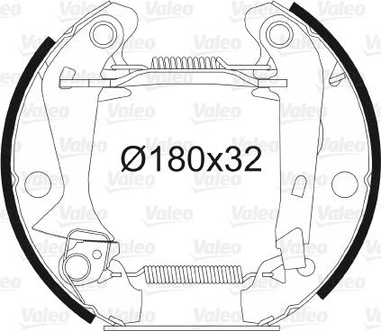 Valeo 554501 - Set saboti frana aaoparts.ro
