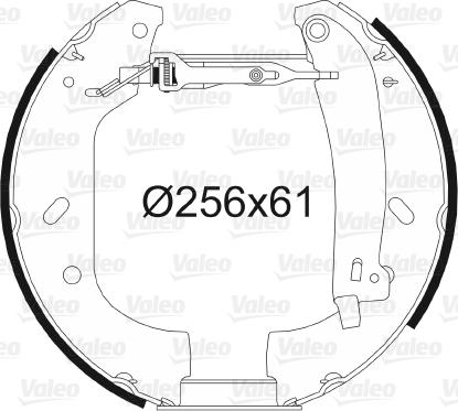 Valeo 554588 - Set saboti frana aaoparts.ro