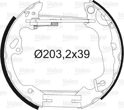 VALEO 554857 - Set saboti frana aaoparts.ro