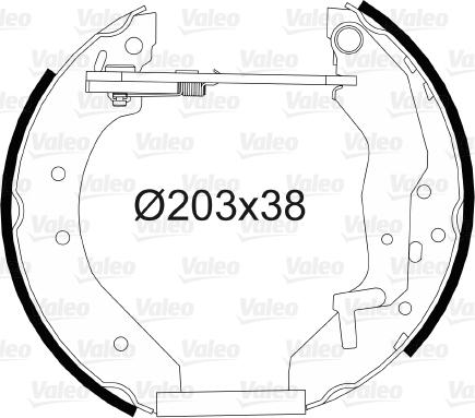 VALEO 554866 - Set saboti frana aaoparts.ro