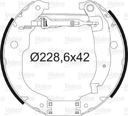 Valeo 554861 - Set saboti frana aaoparts.ro