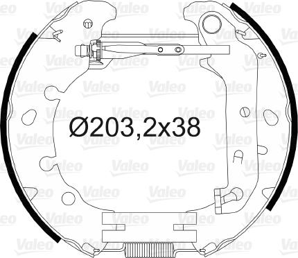 VALEO 554827 - Set saboti frana aaoparts.ro