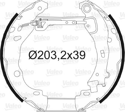 VALEO 554871 - Set saboti frana aaoparts.ro