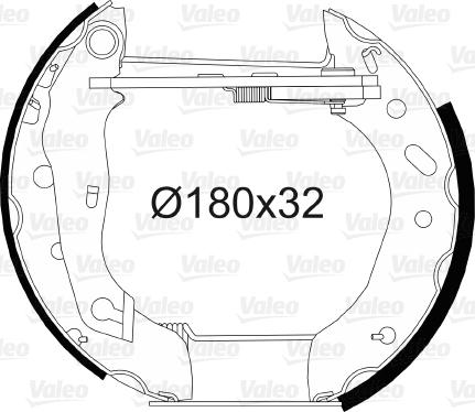 VALEO 554718 - Set saboti frana aaoparts.ro