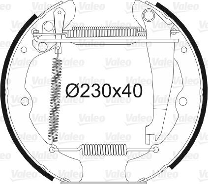 VALEO 554784 - Set saboti frana aaoparts.ro