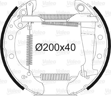 Valeo 554780 - Set saboti frana aaoparts.ro