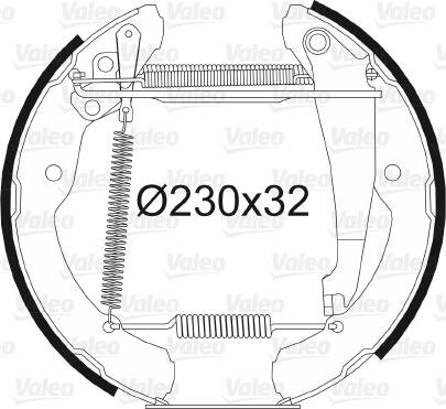 VALEO 554731 - Set saboti frana aaoparts.ro