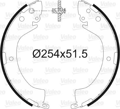 Valeo 564096 - Set saboti frana aaoparts.ro