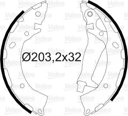 Valeo 564090 - Set saboti frana aaoparts.ro