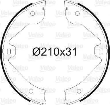 Valeo 564069 - Set saboti frana, frana de mana aaoparts.ro