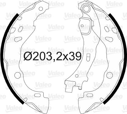 VALEO 564006 - Set saboti frana aaoparts.ro