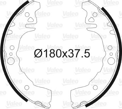 Valeo 564002 - Set saboti frana aaoparts.ro