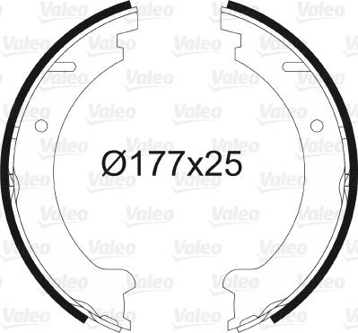 Valeo 564019 - Set saboti frana, frana de mana aaoparts.ro