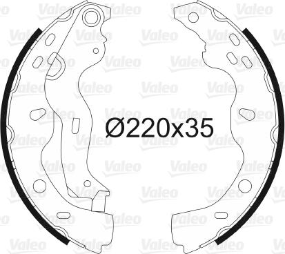 Valeo 564084 - Set saboti frana aaoparts.ro