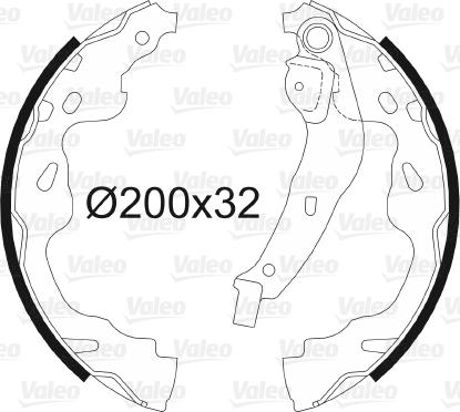 VALEO 564075 - Set saboti frana aaoparts.ro