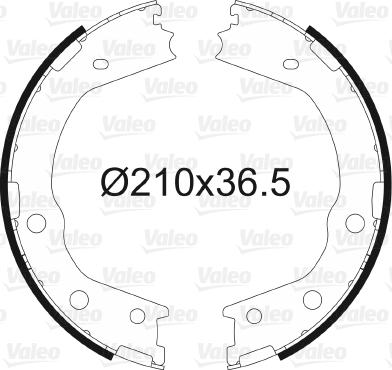 VALEO 564130 - Set saboti frana, frana de mana aaoparts.ro