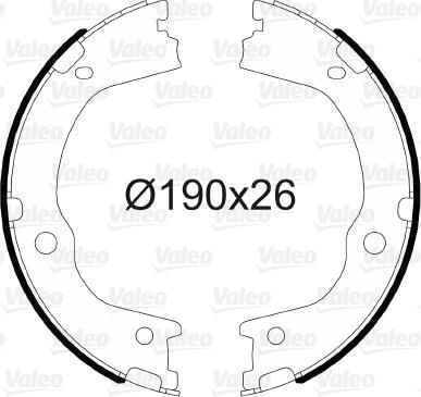 Valeo 564174 - Set saboti frana, frana de mana aaoparts.ro
