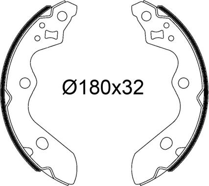 VALEO 564321 - Set saboti frana aaoparts.ro