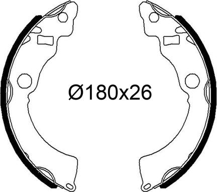 VALEO 564264 - Set saboti frana aaoparts.ro