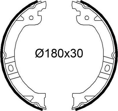 VALEO 564266 - Set saboti frana aaoparts.ro