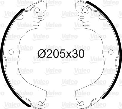Valeo 564202 - Set saboti frana aaoparts.ro
