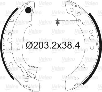 VALEO 562997 - Set saboti frana aaoparts.ro